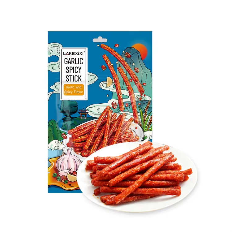 92g Traditional Garlic Spicy Stick - HALAL ISO22000, non-fried vacuum packaging,