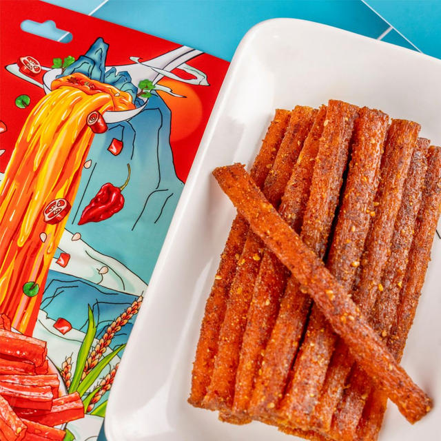 92g extra spicy latiao - HALAL ISO22000 certified, non-fried vacuum packaging, LAKEXIXI OEM snack